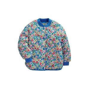 MINI BODEN Quilted Bomber Jacket Multi Flowerbed Girls Floral Sherpa Lined 5-6Y